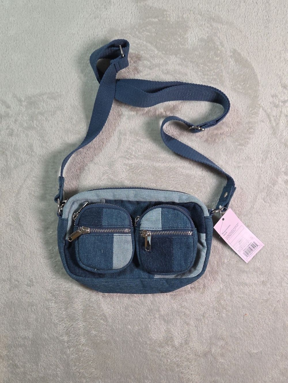 NWT Wild Fable Blue Jean Patchwork Crossbody Purse Bag